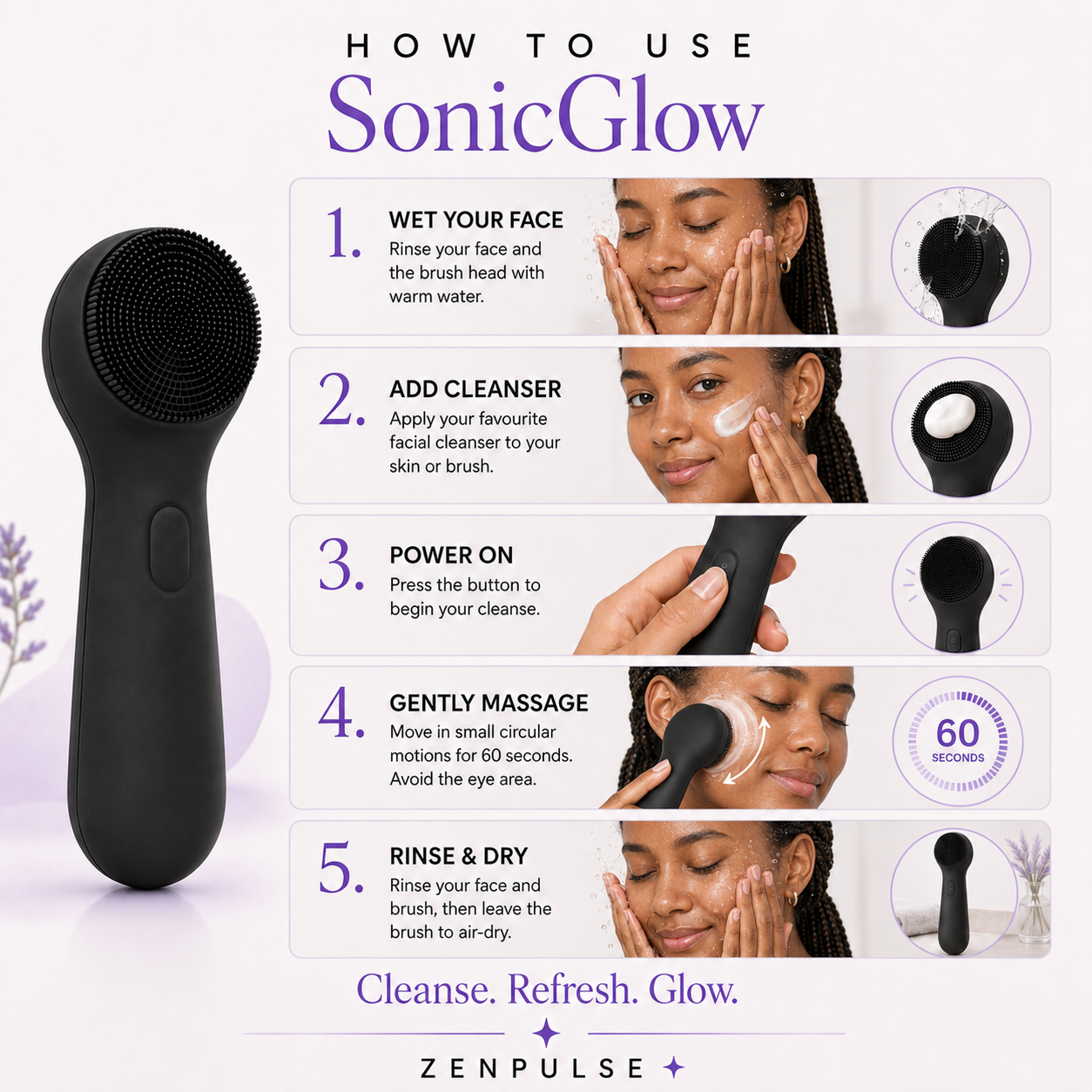 "Sonic Glow" Face Scrubber